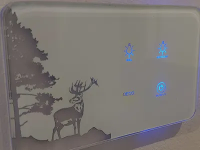 Szklany włącznik dekoracyjny